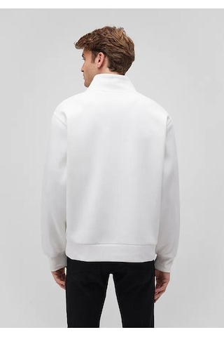 Mavi Erkek Bisiklet Yaka Sweatshırt Kırık Beyaz 0s10378-70057 Beyaz