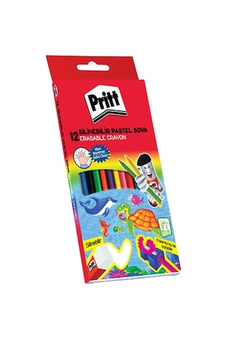 Pritt Mum Pastel Boya Crayon Karton Kutu Silinebilir 12 Renk  1433