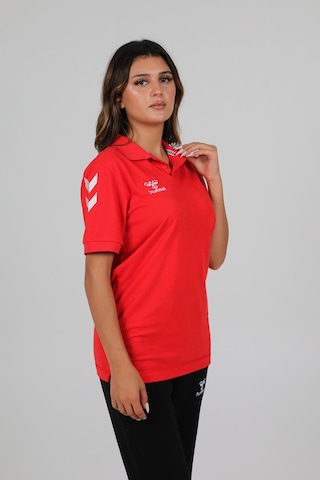 Hummel Armin Pamuklu Polo Yaka Tişört Kırmızı