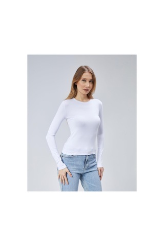 Virago 2'li Soft Cotton Yuvarlak Yaka Uzun Kol Bluz/body Beyaz - 687153497 Beyaz - 687153497 Beyaz