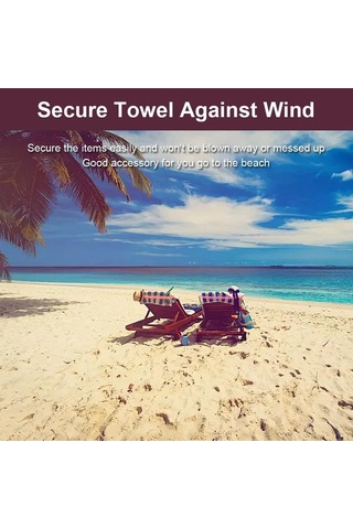Ximistore9 6 Adet Silikon Rüzgar Dayanıklı Havlu Sabitleyici, Esnek Kumaş Bağlayıcı - Plaj, Havuz, Kamp Sandalye Erişimcisi