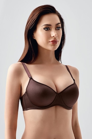 New Bra Kadın B Kap Desteksiz Sütyen Kahve 7900 Kahverengi
