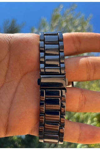 Metal Erkek Lüks Kordon Erkek Kol Saati Bileklik Hediyeli Siyah - 647414700 Siyah