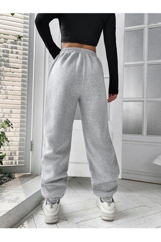 Kadın California Baskılı Paça Lastikli Oversize Eşofman 001