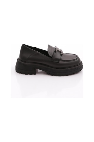 Dgn 170 Kadın Loafer Ayakkabı Siyah Napa