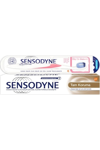 Sensodyne Tam Koruma Diş Macunu 75 ML + Yumuşak Diş Fırçası