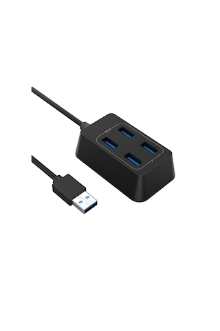 Springsun 4 Port Usb 3.0 Hub Siyah: 5 Gbps Hızlı Veri Transferi, 1m Kablolu, Plug & Play, Windows/macos Uyumlu, Mini Taşınabilir Usb Çevirici