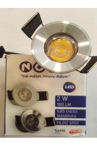 Noas Yıldız Spot 2W Krom Kasa 3200K Gunışığı Işık Yl94-0152