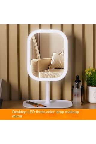 Reoona Led Işıklı Makyaj Aynası Dokunmatik, 3 Işık Modlu, Şık Tasarım Beyaz