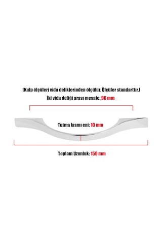 Badem10 Nobel Sülün Çekmece Dolap Kapak Kulpu Kulbu 96 Mm Metal Kulp