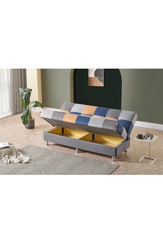 Cube Büyük Kare Desenli, Farklı Renk Karelerden Oluşan Kolsuz Baz