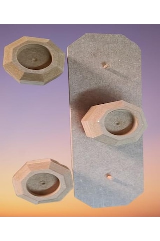 1448bng90247hobi Adn Dekoratif Sekizgen Mumluk Ahşap Mdf Ham Cnc Kesim Model El Yapım