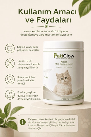 Patiglow Kedi Süt Takviyesi