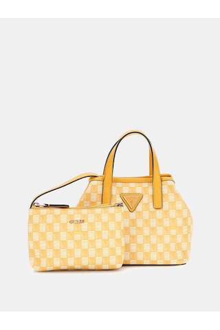 Guess G Wave Geometrik Desenli Mini Kadın El Çantası Hwjt9344750 Sarı