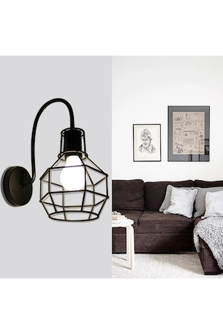 Kafesli Tarz Aplik Siyah