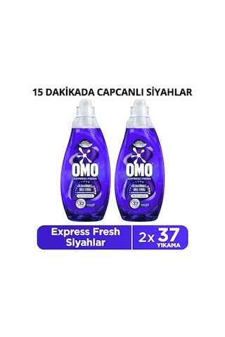 Omo Express Fresh Capcanlı Siyahlar Tüm Koyu Renkler Sıvı Çamaşır Deterjanı 1480 Ml X2 Diğer