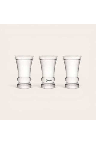 Cambu Borosilikat Kahve Yanı Su Bardağı 3'lü 200 Ml Şeffaf