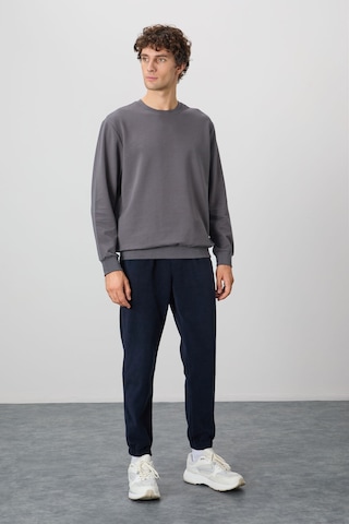 Tommy Life Koyu Gri Pamuk Yumuşak Dokulu Standart Fit Basic Erkek Sweatshirt - 88363 Koyu Gri