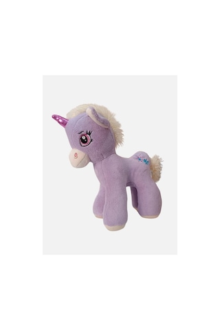 Peluş Boynuzlu At Pony Unicorn 40 Cm Lila