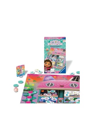 248100 Ravensburger - Gabbys Dollhouse - Seyahat Boy Kutu Oyunu Çok Renkli