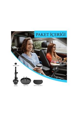 An-98 Araç İçi Katlanabilir Bardaklık Telefon Tutucu Ve Yemek Tep