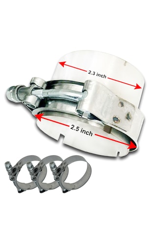 60 68mm/2.5-inç Egzoz Kelepçesi Paslanmaz Çelik2.3-inç Borular Iç