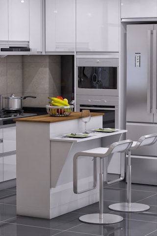 Anka Ada Iki Kapaklı Şık Fonksiyonel Mutfak Adası Mutfak Masası