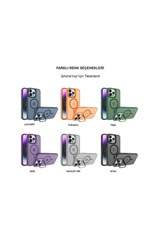 Lvsqvr Joko Apple Uyumlu iPhone 11 Kılıf Flet Lens Magsafe Kapak - Siyah
