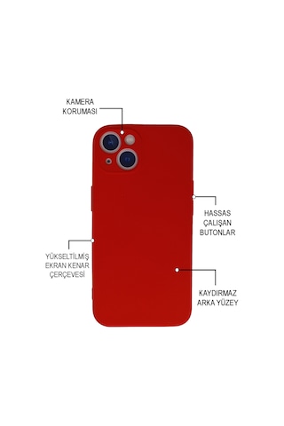 Apple Uyumlu iPhone 13 Mini Kılıf Içi Kadife Kamera Korumalı Lansman Silikon Kapak