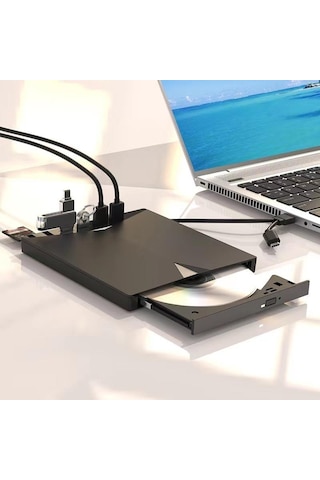 Valkyrie Harici Cd Dvd Rom Yazıcı Okuyucu Usb 3.0 Hub Çoğaltıcı Tf Sd Kart Okuyucu 7in1