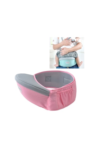 Bel Kemeri Bebek Taşıyıcı Bel Taburesi Yürüteçler Bebek Sling Tutun Bel Kemeri Sırt Çantası Pembe Pembe