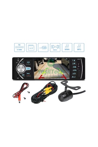 Exvol Araba Oto Teyp+Park Kamerası 4.1 İnc 4*60W Bluetoth-Usb-Aux