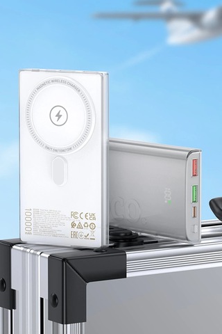 Hoco. Q22 Taurus 22.5w Pd 20w Magsafe Dijital Ekranlı Powerbank - Gri Gri