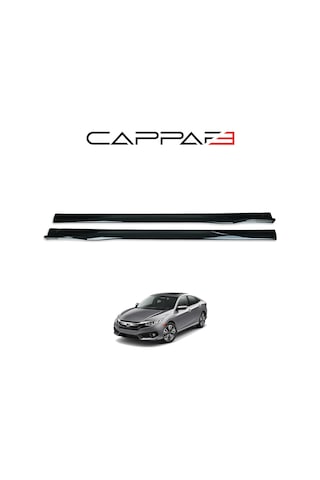 Honda Civic 2016- Yılı Ve Sonrası Uyumlu Yan Marşpiyel 2 Parça