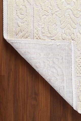 2 Li Bukle Banyo Takımı Banyo Tekstili/modern/doğal/sade/şık Kaymaz Taban -1071 Krem