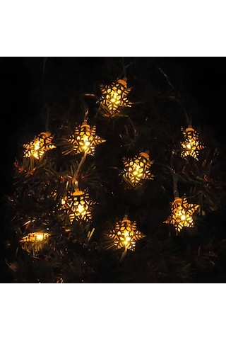 Yılbaşı Pilli Kar Tanesi Figürlü Led Işık 3 Mt