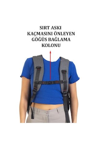 Gri Sportif Darbe Emici Su Geçirmez 13,3-14 İnç Laptop Sırt Çantası Renkli Çok Renkli