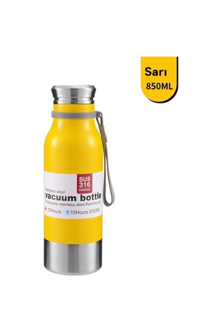 9 Paslanmaz Çelik Termos Bardak Sarı