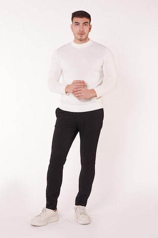 Braccas Erkek Yandan Cepli Bel Bağcıklı Fermuarlı Slim Fit Chino Siyah Pantolon Siyah