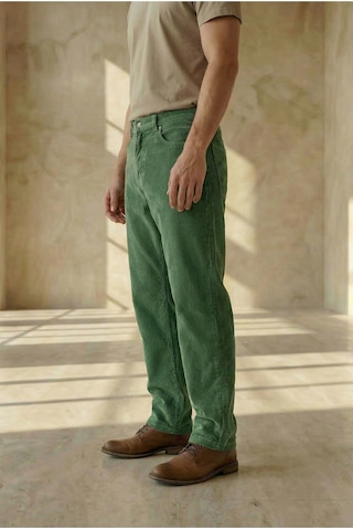 Little Cup Jeans Co Erkek Baggy Fit Rahat Kalıp Kadife Haki Pantolon
