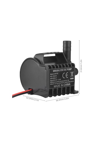 Maiyame 12v 500l/h Minyatür Elektrikli Pompa, 1.5m Yükseklik, Su Ve Elektrik Ayrımı, Akvaryum, Havuz, Evcil Hayvan İçme Suyu İçin