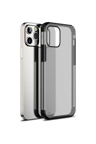 Apple Uyumlu iPhone 12 Pro Kılıf Zore Volks Kapak Siyah