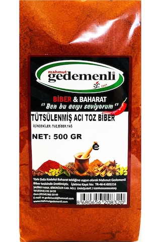 Gedemenli Tütsülenmiş Acı Toz Biber 500 G Gedemenli Tütsülenmiş Acı Toz Biber 500 G