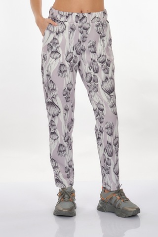 Perspective Desenli Lastikli Bel Çok Renkli Kadın Pantolon 24790160 001