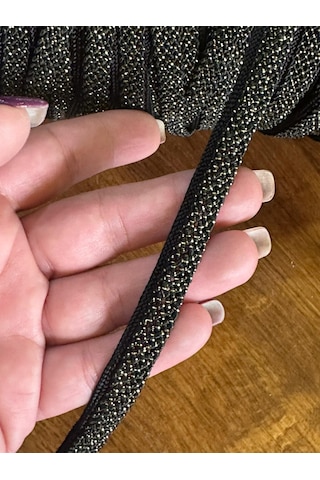 Altın Sarı Simli Şerit Dikiş Giyim Aksesuarı En 1 Cm 1 Metre