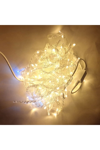 Led Aydınlatma Şeffaf Kablolu 3,5x1m Sarkıt Dış Mekan Gün Işığı Beyaz Flaş Gün Işığı