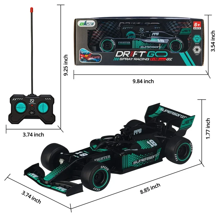 Drift Go Spray Racing Uzaktan Kumandalı Formula Yarış Arabası 1:18