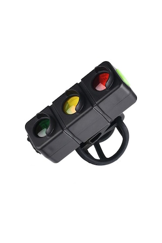 Hombey Mountain Bisiklet Arka Feneri Usb Şarjlı 7 Işıklı Modlu 3 Renk Ledli Siyah Su Geçirmez Bisiklet Güvenlik Lambası Dahili Li-poly Batarya Siyah