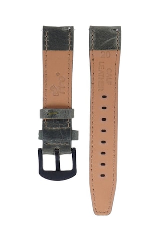 Fro Lw38-43 20 Mm Hakiki Deri Spor Yeşil Kordon Siyah Toka