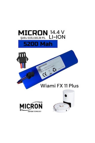 Wiami Fx-11 Plus Akıllı Robot Süpürge Bataryası 14.4v 5200 Mah Pi